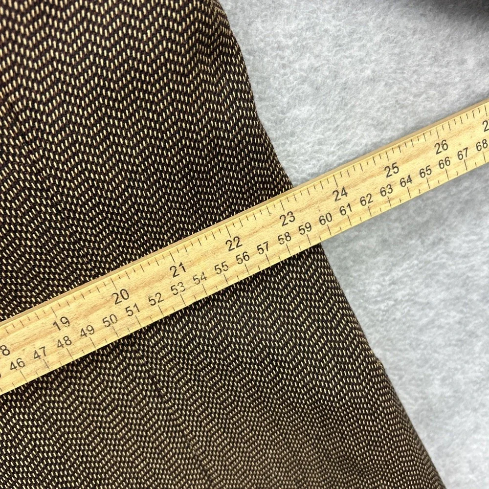 Jhane Barnes Blazer Mens 46R Brown Herringbone Suit Sport Coat Jacket Union USA‎